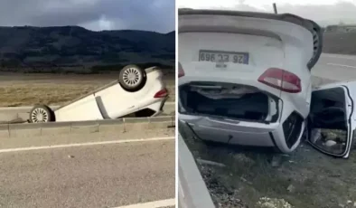 Otomobil takla attı! Çok sayıda yaralı var