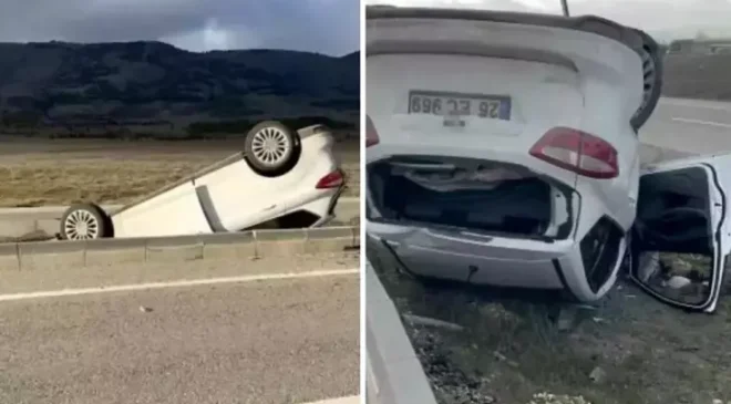 Otomobil takla attı! Çok sayıda yaralı var